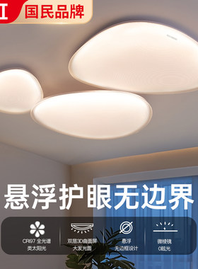 客厅主灯鹅卵石吸顶灯现代简约
