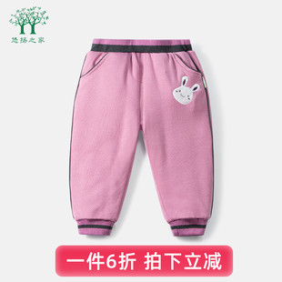 婴儿裤 女宝宝夹棉加厚棉裤 子小童秋冬保暖裤 裤 子 一条过冬女童冬装