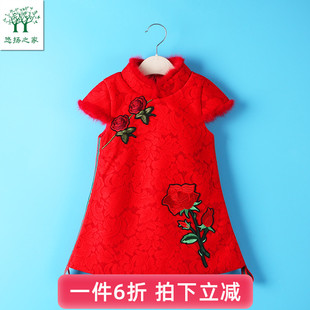 女宝宝秋冬连衣裙一3二三5四岁4女童冬装 公主裙礼服年货裙子