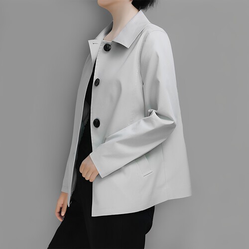 秋季小香风短款通勤工装风衣女
