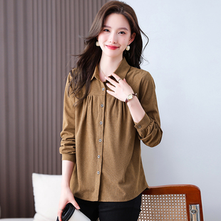女士衬衫2026新款春秋时尚洋气时尚中年妈妈装长袖衬衣女款上衣