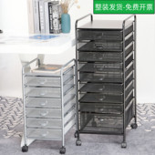 铁艺多层A4文件架带抽屉推车办公资料收纳柜桌下档案分类置物架A3