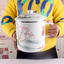 搪瓷杯怀旧经典 老式 水杯带盖茶缸子大容量泡面复古风铁杯子马克杯