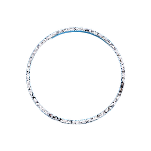 足银9999纯银碎碎冰雪花银镯子送女朋友手工定制圆条镯子原创设计