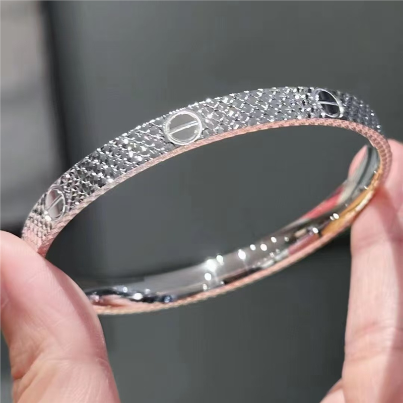 足银9999卡圆点螺丝纹足银手镯女满天星纯银手镯送闺蜜女朋友礼物