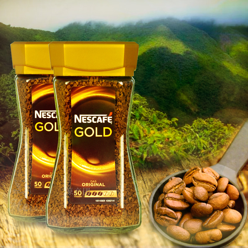 德国进口Nestle雀巢金牌咖啡100g*2进口法式烘焙速溶醇黑瓶装咖啡