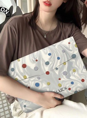 V-SION原创简约笔记本电脑包女适用于华为matebook14保护套联想小新pro16苹果macbook15.6翻盖内胆包13.6英寸
