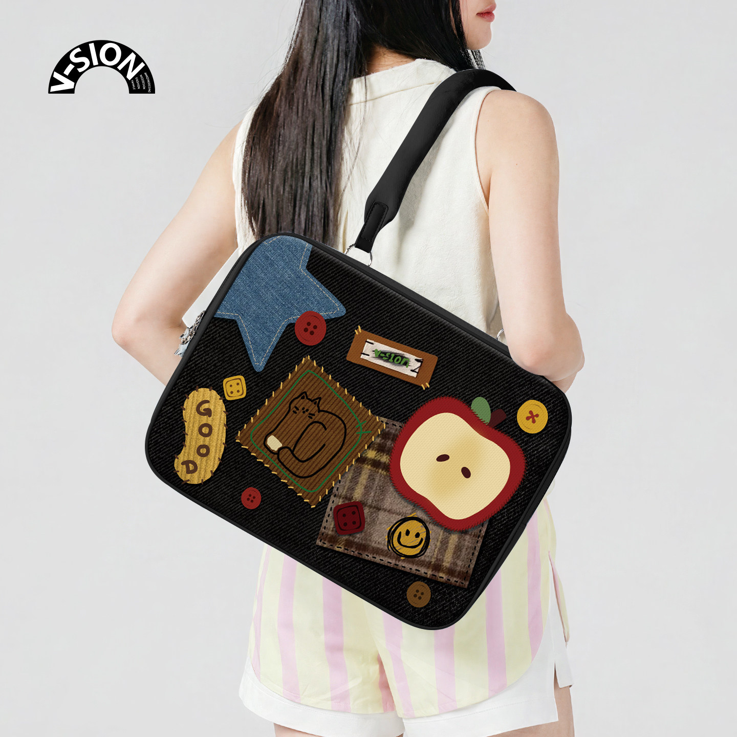 V-SION【轻语双栖】手提笔记本电脑包单肩适用苹果macbook15.6寸小新air13.3华为matebook联想女14pro保护套,3C数码配件,笔记本电脑包,淘宝优惠券,粉丝福利购,淘宝优惠卷