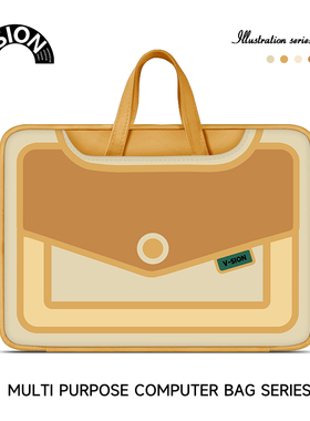 V-SION二次元电脑包16寸笔记本电脑手提包平板包适用于IPAD平板包联想电脑包华为matebook联想女14电脑内胆包