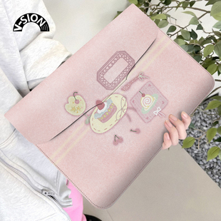 唯鑫V SION小蛋糕笔记本电脑包适用于华为matebook14寸保护套联想小新pro16苹果macbook翻盖平板内胆包12寸