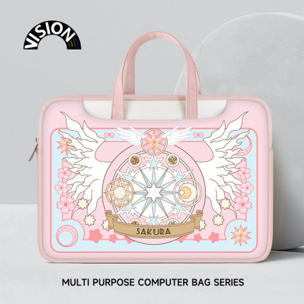 VISION小樱魔法阵笔记本电脑包女士新款手提适用苹果macbook15点6寸小新air13.3华为联想14内胆包pro保护套