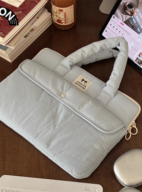 V-SIO韩国ins博主同款小众简约手提平板包苹果ipad11寸华为12寸平板收纳包防震防摔14/15寸手提电脑包笔记本