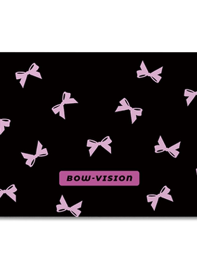 VISION粉色蝴蝶结电脑贴纸