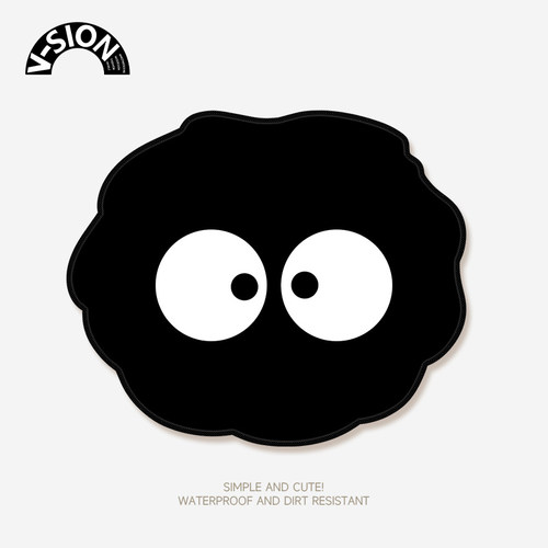 V-SION可爱黑煤球异型鼠标垫女