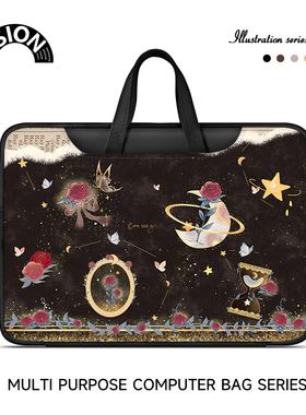 唯鑫V-SION星月莓梦笔记本重磅电脑包适用于苹果macbook15点6寸手提包小新华为matebook联想女14内胆包