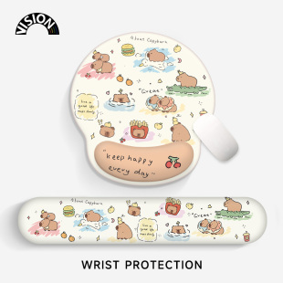 VISION卡巴拉水豚护腕鼠标垫女男手腕垫办公室笔记本电脑键盘手托