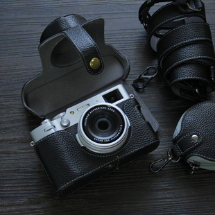 适用富士X100VI六代相机包单肩皮套x100v保护套真皮底座X100F斜挎