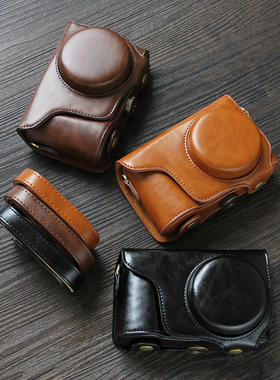 适用三星EK-GC200相机套GC110复古皮套gc100保护套单肩斜挎皮革