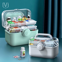 Аптека Домохозяйственная медицинская коробка лекарственной фармацевтической фармацевтической коробки Медицинская коробка Многофункциональная медицинская коробка Большая емкость