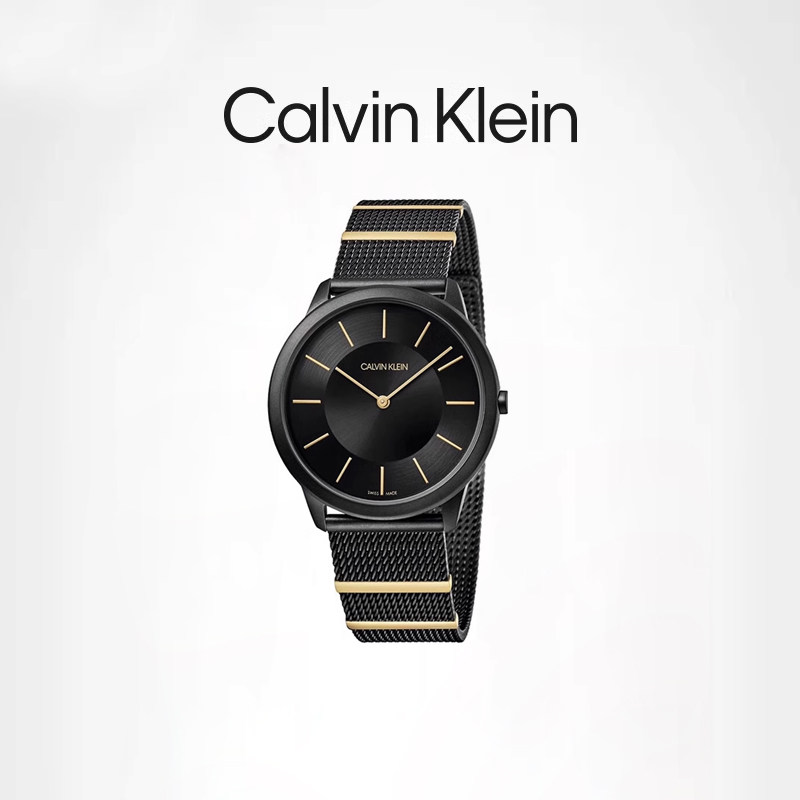 CalvinKlein【清仓款】ck手表女瑞士小众简约防水钢带情侣腕表