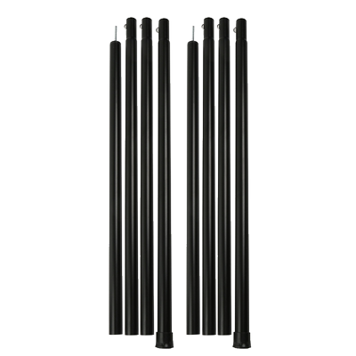 天幕杆4节铁管支架户外露营帐篷门厅杆支撑杆加粗杆超长2.4米撑杆