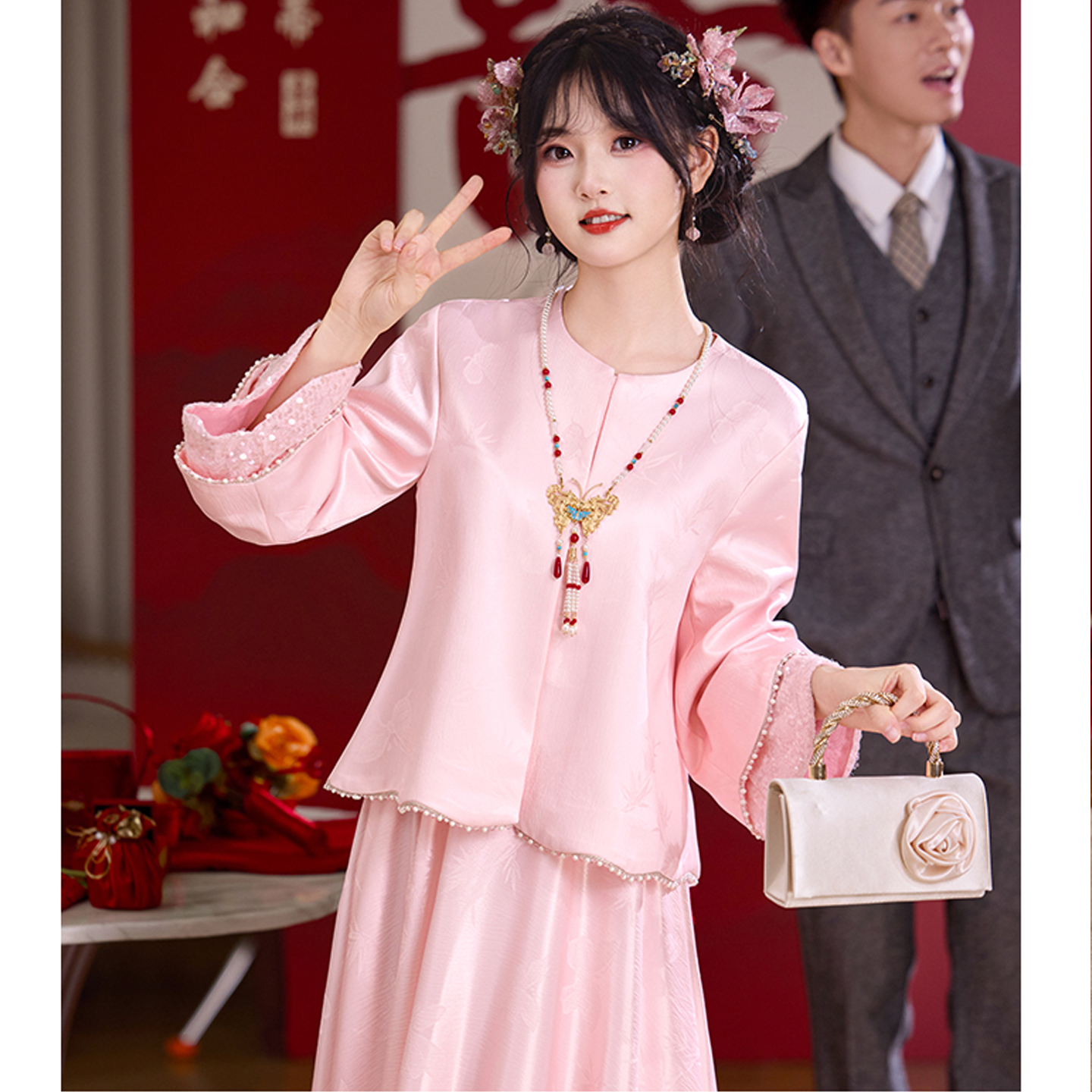 新中式秀禾服婚服套装嫁衣敬酒服
