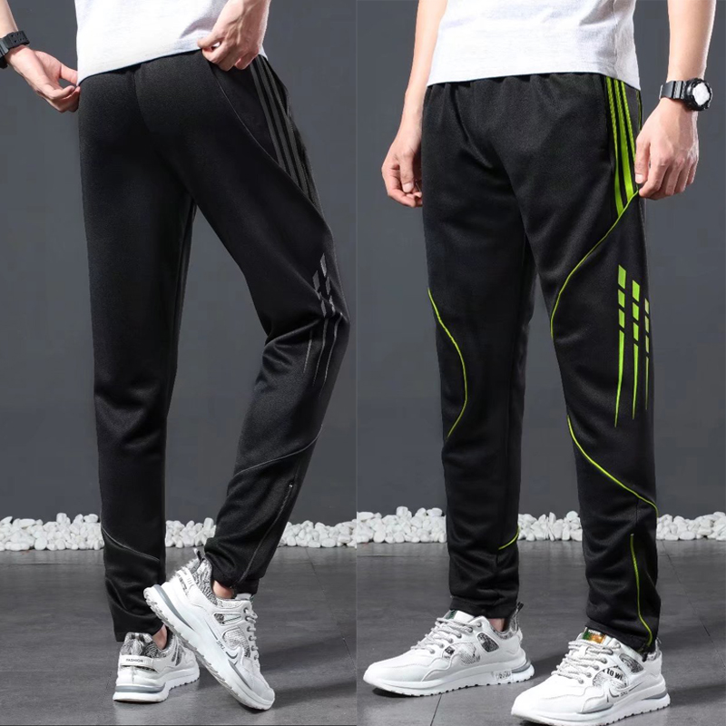 运动男收腿足球训练裤秋冬跑步加绒加厚健身束口休闲体育散打裤女