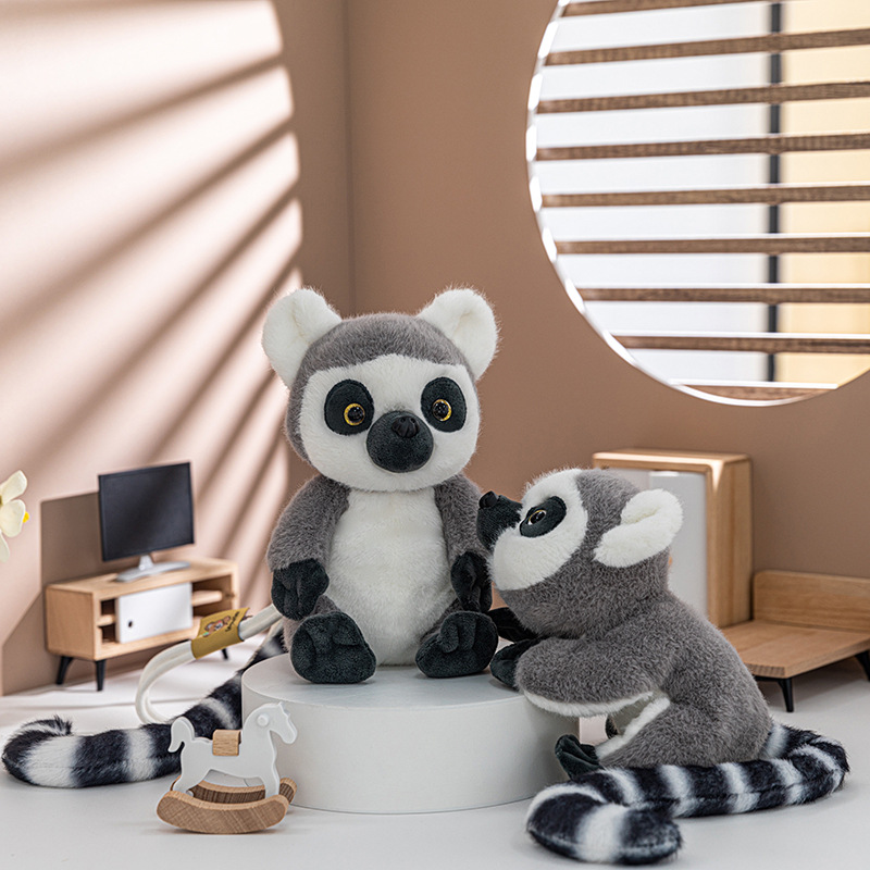 掌中宝狐猴毛绒公仔挂件创意可爱书包玩具挂绳玩偶儿童生日礼物