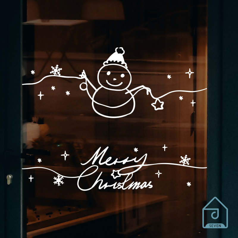 玻璃橱窗圣诞节创意贴纸