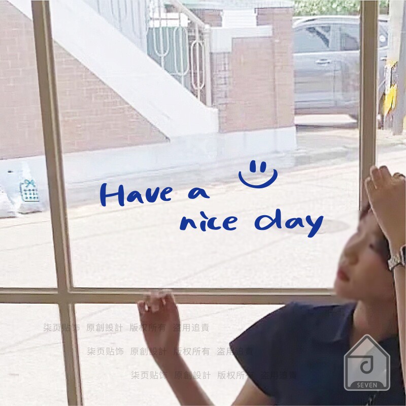 柒页玻璃橱窗镜子pvc字母贴纸