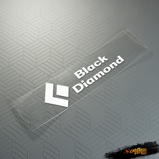 Black Diamond登山徒手杖贴纸 户外露营贴纸爬山工具箱三角窗防水