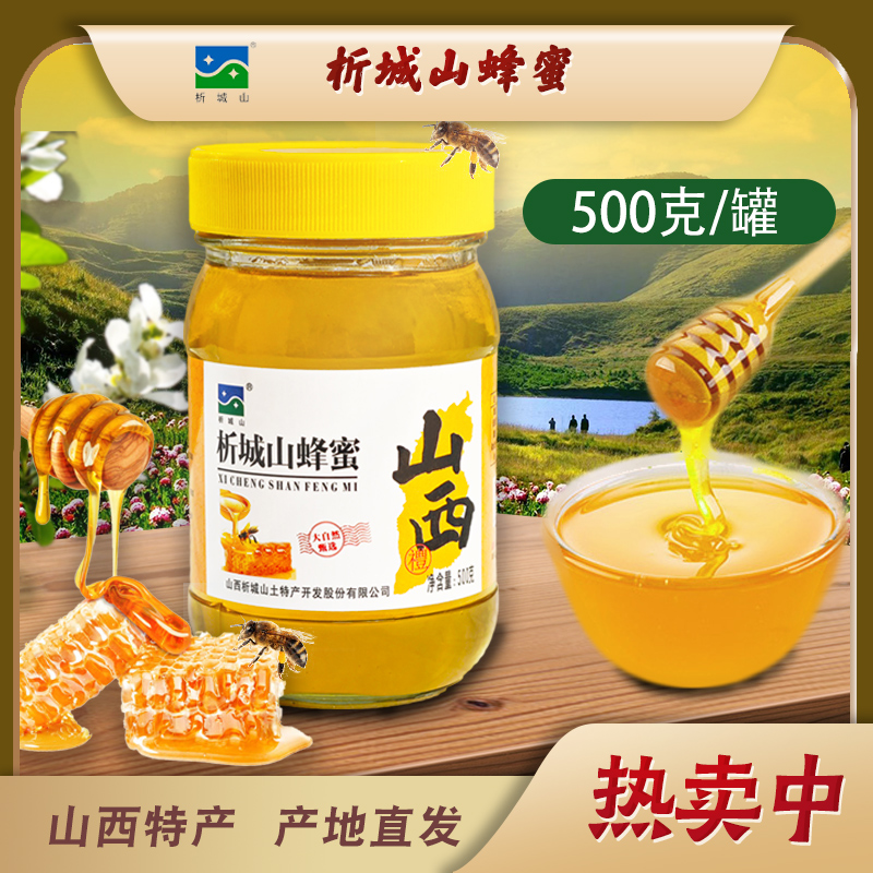 山西阳城农家自产洋蜂蜜500g实惠包装蜜糖食品无添加瓶装