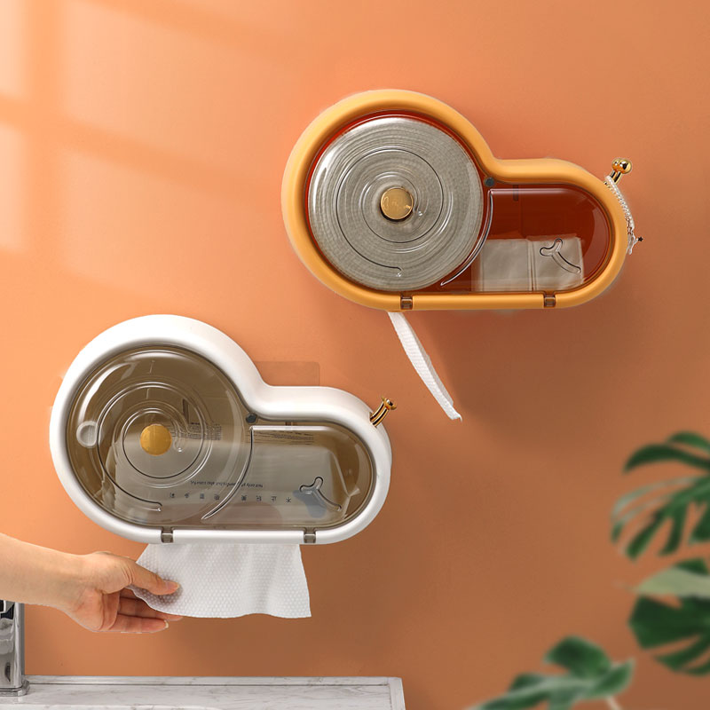 洗脸巾收纳盒纸巾盒壁挂式厕所卫生纸盒化妆室擦洗脸巾置物架卷筒