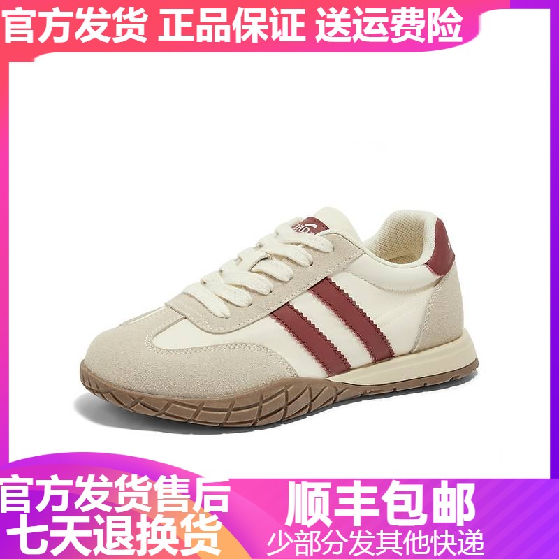 森达红色阿甘鞋女鞋2024
