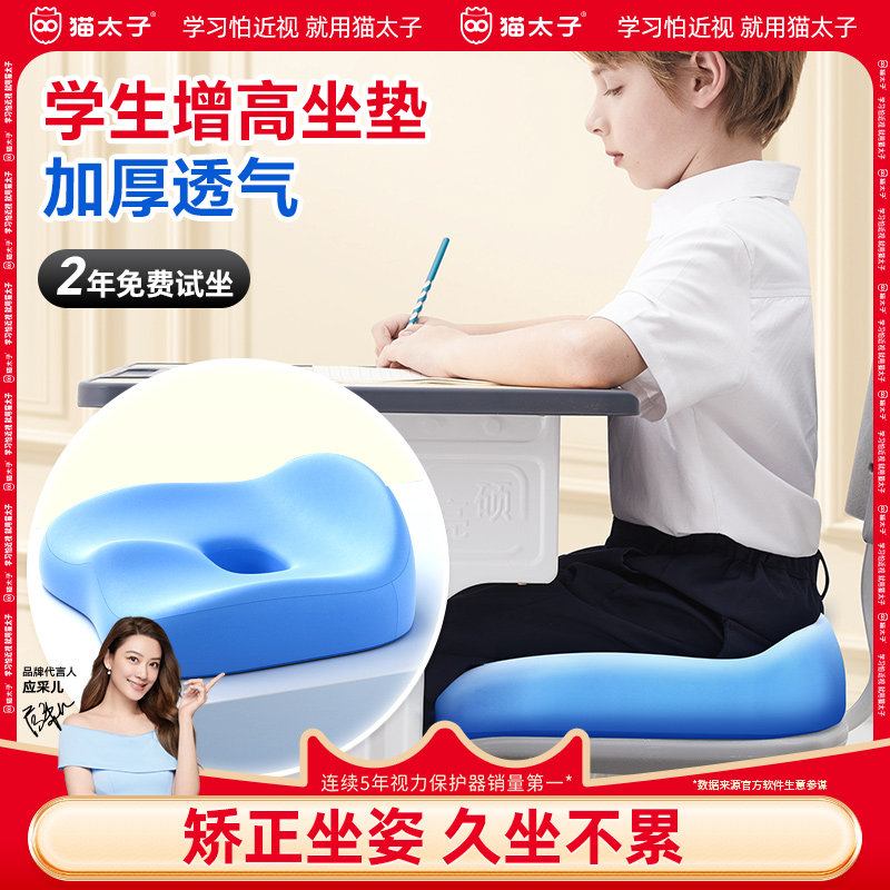小学生坐垫夏季加厚屁垫座垫教室专用儿童椅凳子增高垫透气