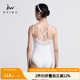 柏屋芭蕾舞蹈后交叉中背形体服 网纱吊带形体练功服女116141021