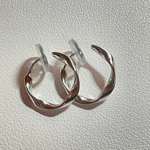 复古港风耳夹女圆圈耳环气质高级感法式蚊香盘无耳洞耳骨夹新款潮