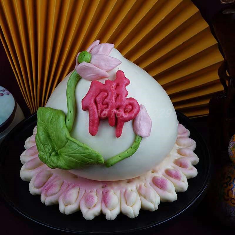 胶东花饽饽寺庙烧香拜佛花馍九月初九祭祀上供莲花花糕山东大馒头