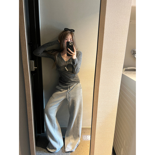 针织腰头高克重一体绒奥粒绒保暖加绒卫裤 一条过冬 Lin Xinlei