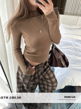 Xinlei Lin “缤纷冬日”5色羊毛针织打底毛针织衫上衣女秋冬