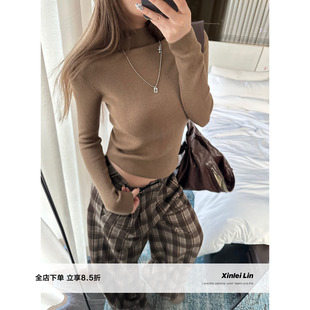 5色羊毛针织打底毛针织衫 缤纷冬日 上衣女秋冬 Lin Xinlei