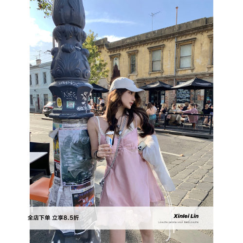 XinleiLin蕾丝吊带连衣裙短裙