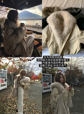 XinleiLin 雪境暖绒 可脱卸狐狸毛/环保毛90白鸭绒双版本羽绒服