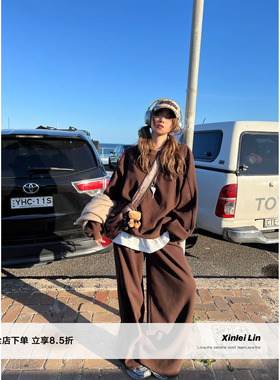 Xinlei Lin  “莫吉托”复合超柔加绒卫衣外套裤子女秋冬新款套装