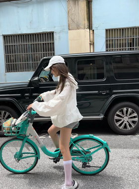 Xinlei Lin“轻量化”防晒指数黑白双色外套夏季防晒外套廓形外套