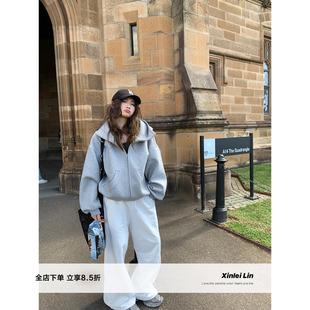 超高克重立体空气感卫衣外套女早秋外套女 本期bi入 Xinlei Lin