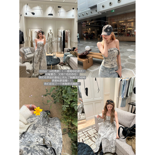 Xinlei Lin 托洛尼亚庄园 Di*r古典与现代工装定开印花上衣连衣裙