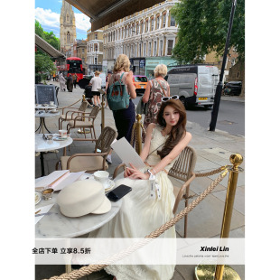 微光仿天丝定位水溶蕾丝上衣长半裙套装 杜乐丽花园 Lin Xinlei