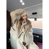 Lin 白夜歌谣 60绵羊毛大翻领短款 Xinlei 西装 长毛呢外套