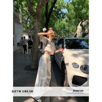 xinleilin双色工装裤